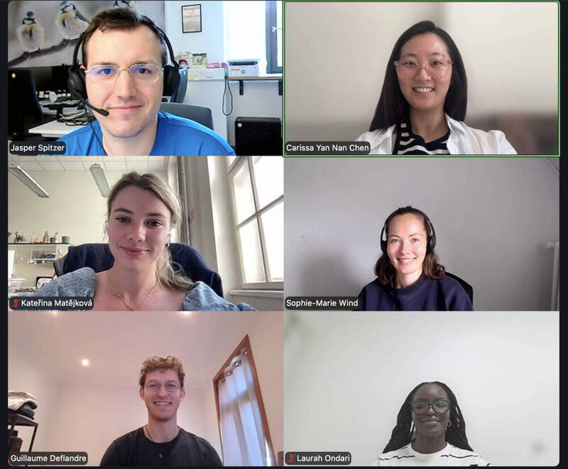 Screenshot of participants at the first virtual Student-ECR Council meeting
